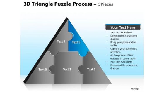 PowerPoint Slide Designs Company Triangle Puzzle Ppt Design