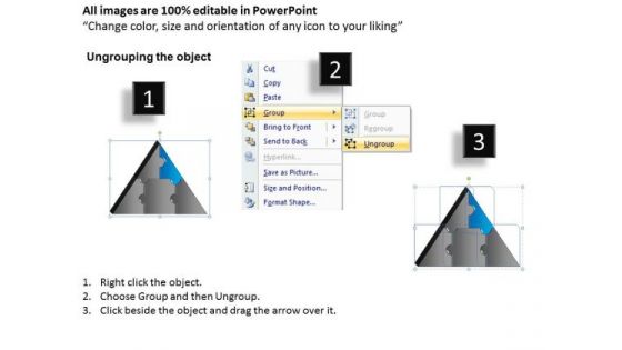 PowerPoint Slide Designs Company Triangle Puzzle Ppt Design