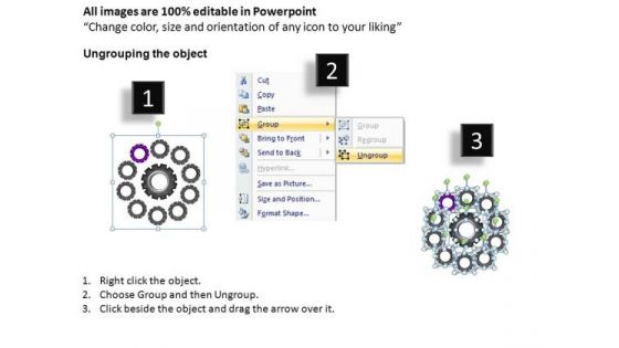 PowerPoint Slide Designs Diagram Gears Process Ppt Process