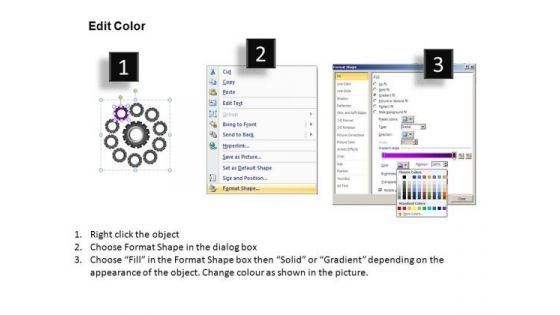 PowerPoint Slide Designs Diagram Gears Process Ppt Process