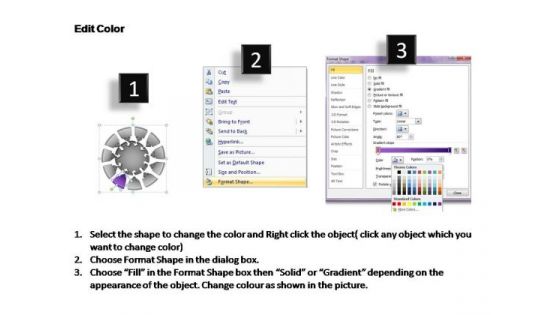 PowerPoint Slide Designs Diagram Pie Chart With Arrows Ppt Backgrounds
