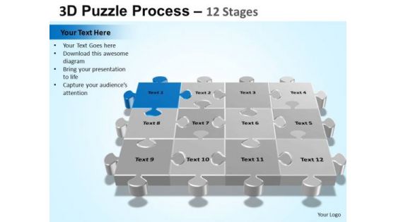 PowerPoint Slide Designs Editable Puzzle Process Ppt Template