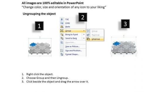 PowerPoint Slide Designs Editable Puzzle Process Ppt Template