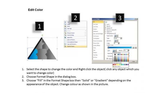 PowerPoint Slide Designs Education Triangle Puzzle Ppt Themes