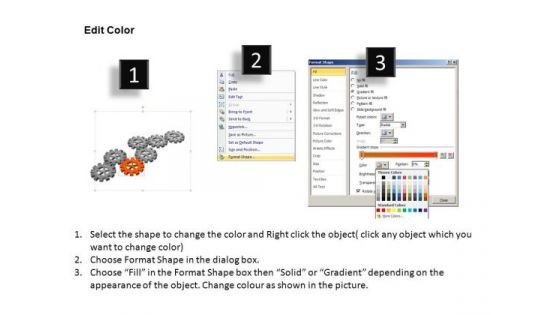 PowerPoint Slide Designs Graphic Gears Process Ppt Template