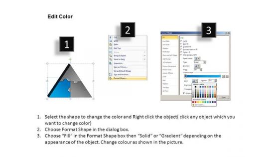 PowerPoint Slide Designs Leadership Triangle Puzzle Ppt Slides