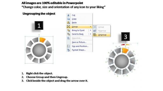 PowerPoint Slide Designs Marketing Donut With Core Ppt Backgrounds