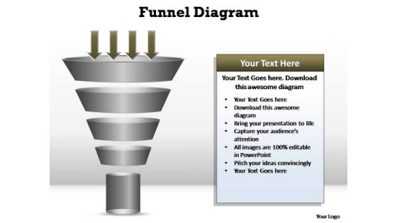 PowerPoint Slide Designs Strategy Funnel Diagram Ppt Backgrounds