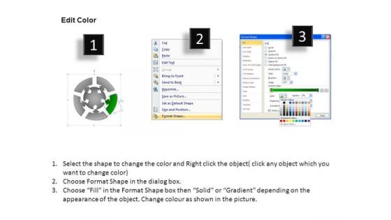 PowerPoint Slide Designs Strategy Round Chart Ppt Backgrounds