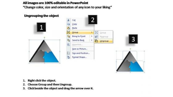 PowerPoint Slide Designs Strategy Triangle Puzzle Ppt Backgrounds