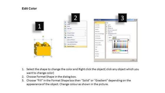 PowerPoint Slide Diagram Lego Blocks Ppt Template