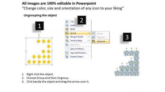 PowerPoint Slide Diagram Stars Ppt Layout