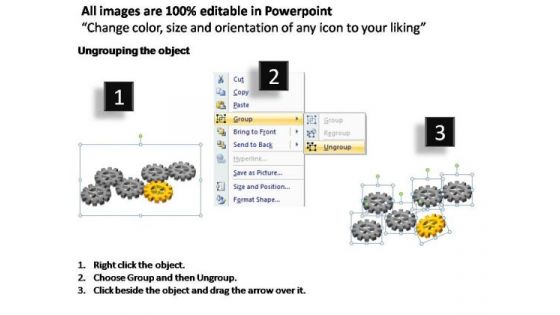 PowerPoint Slide Download Gears Process Ppt Theme