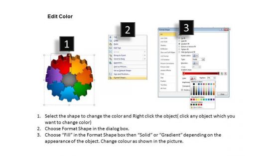 PowerPoint Slide Graphic Gear Process Ppt Template