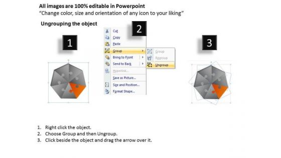 PowerPoint Slide Graphic Hexagon Puzzle Ppt Design
