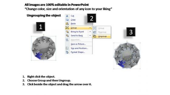 PowerPoint Slide Graphic Multiple Jigsaw Ppt Slides