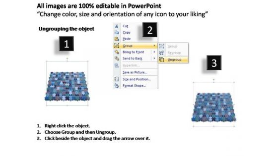 PowerPoint Slide Image 13x14 Rectangular Jigsaw Puzzle Matrix Ppt Slide