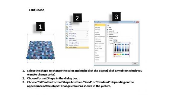 PowerPoint Slide Image 13x14 Rectangular Jigsaw Puzzle Matrix Ppt Slide