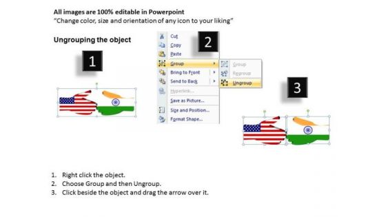 PowerPoint Slide India Usa Teamwork Handshake Ppt Slides