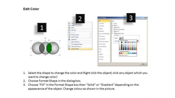 PowerPoint Slide Layout Company Three Overlapping Ppt Presentation