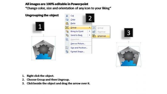 PowerPoint Slide Layout Teamwork Puzzle Technique Ppt Template