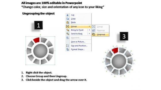 PowerPoint Slide Leadership Donut With Core Ppt Presentation