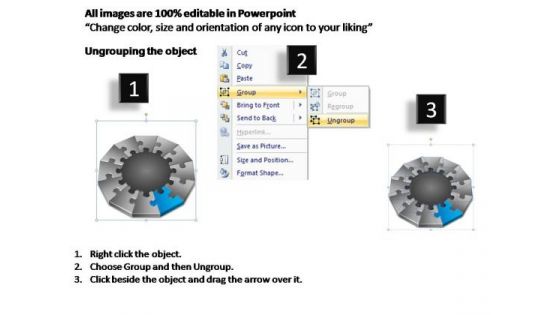 PowerPoint Slide Leadership Puzzle Framework Ppt Template