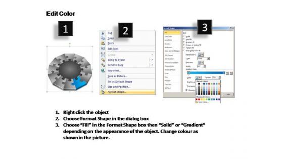 PowerPoint Slide Leadership Puzzle Framework Ppt Template