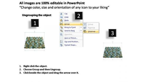 PowerPoint Slide Process 13x12 Rectangular Jigsaw Puzzle Matrix Ppt Theme