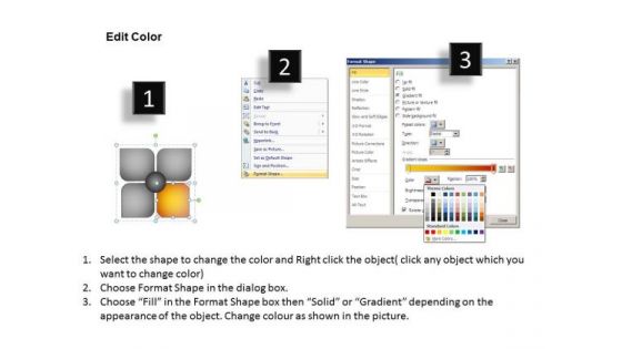 PowerPoint Slide Process Swot Quadrants Ppt Backgrounds