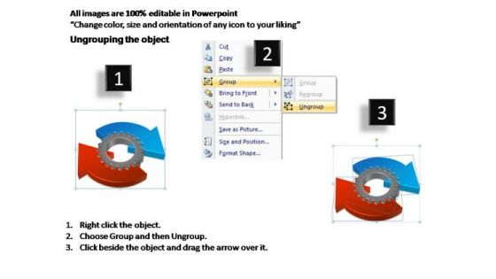 PowerPoint Slide Sales Business Process Geared Diagram Ppt Slide