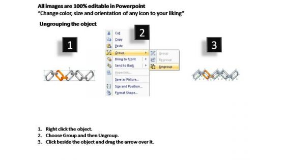 PowerPoint Slide Teamwork Chains Process Ppt Theme