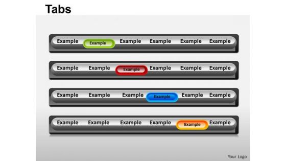 PowerPoint Slide Teamwork Tabs Ppt Layouts