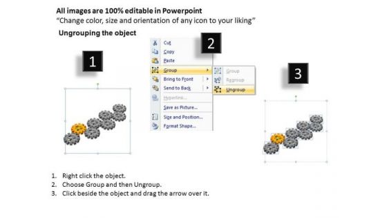 PowerPoint Slidelayout Chart Gears Process Ppt Themes