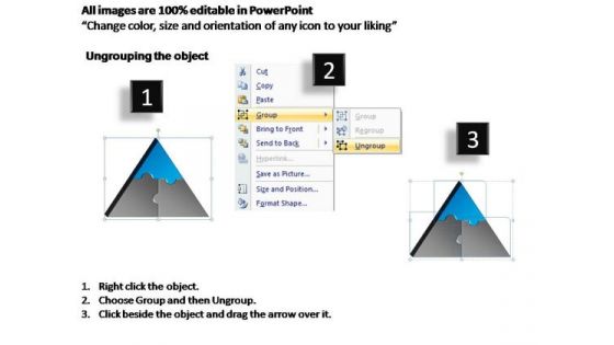 PowerPoint Slidelayout Chart Triangle Puzzle Ppt Design