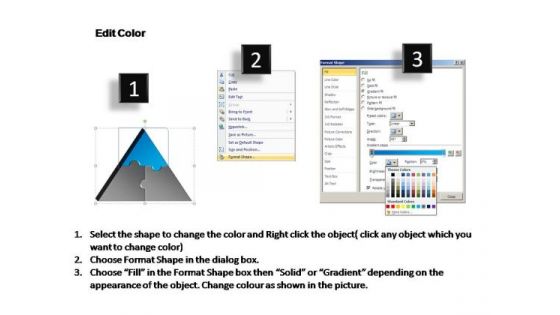 PowerPoint Slidelayout Chart Triangle Puzzle Ppt Design