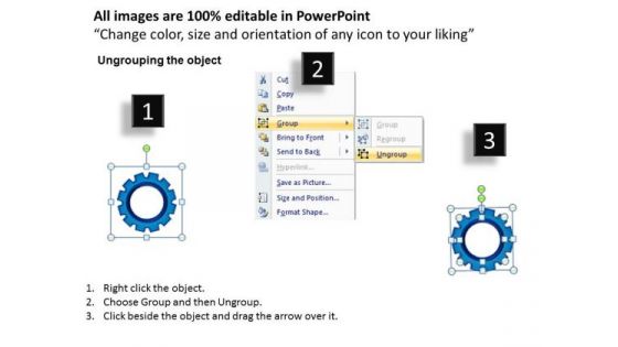 PowerPoint Slidelayout Cycle Chart Circular Gears Ppt Slidelayout