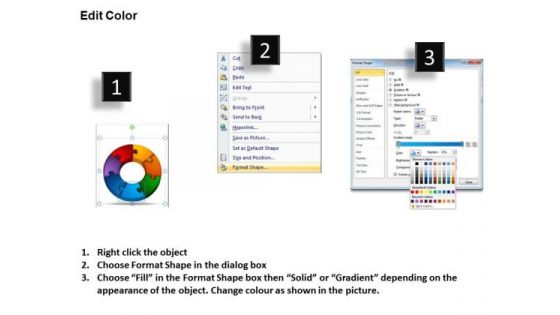 PowerPoint Slidelayout Cycle Process Circular Puzzle Ppt Designs