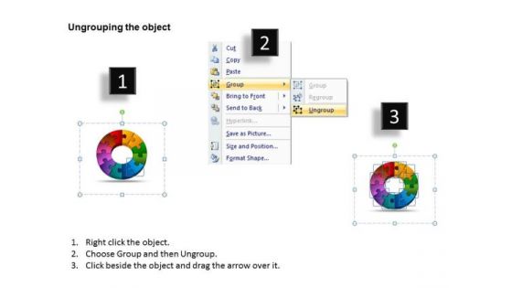 PowerPoint Slidelayout Cycle Process Circular Puzzle Ppt Template