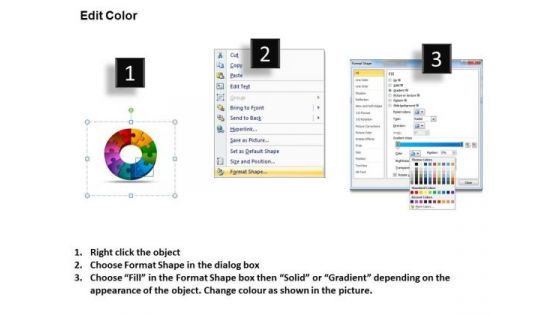 PowerPoint Slidelayout Cycle Process Circular Puzzle Ppt Template