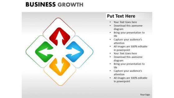 PowerPoint Slidelayout Diagram Business Growth Ppt Backgrounds