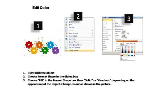 PowerPoint Slidelayout Diagram Gears Process Ppt Presentation