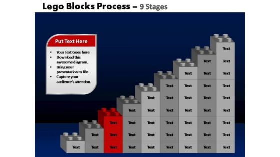 PowerPoint Slidelayout Diagram Lego Blocks Ppt Themes