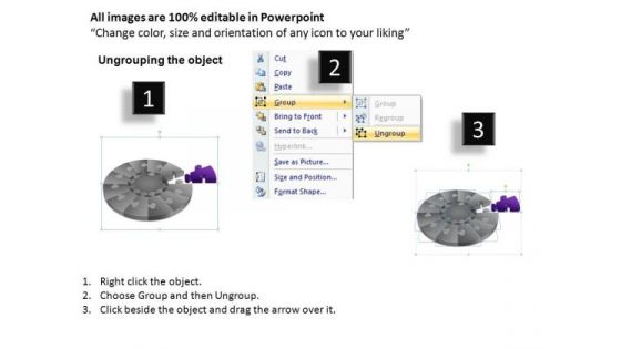 PowerPoint Slidelayout Diagram Pie Chart Puzzle Process Ppt Design