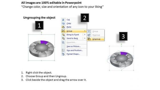 PowerPoint Slidelayout Editable Circular Process Ppt Process