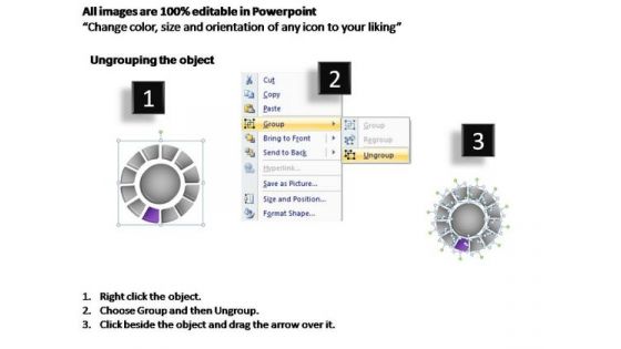 PowerPoint Slidelayout Editable Donut With Core Ppt Theme