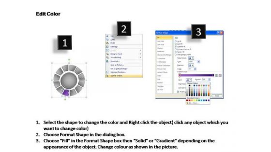 PowerPoint Slidelayout Editable Donut With Core Ppt Theme