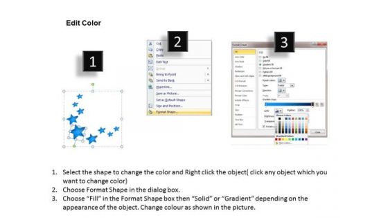 PowerPoint Slidelayout Editable Stars In Circle Ppt Presentation Designs