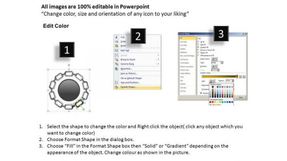 PowerPoint Slidelayout Global Circular Chain Ppt Templates