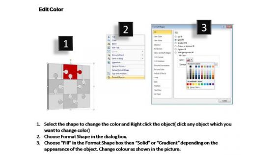 PowerPoint Slidelayout Global Puzzle Process Ppt Design